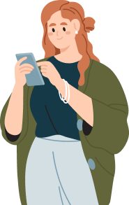 Lady with phone